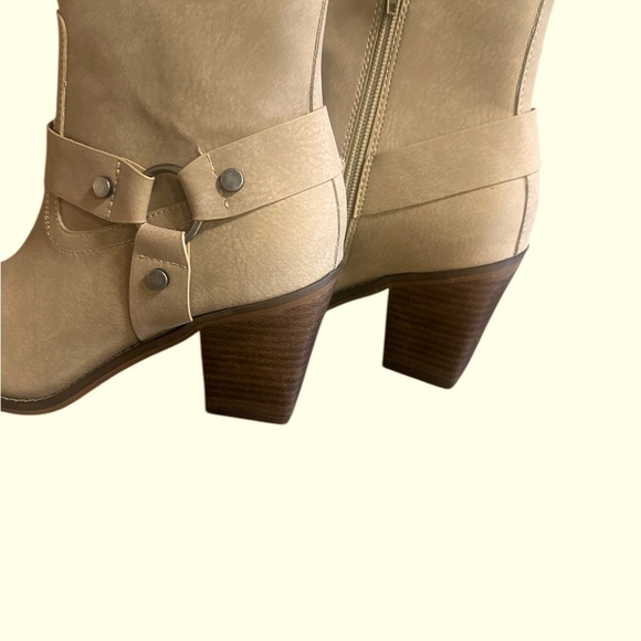 Oasis Society Jackson Pointed Toe Bootie Size 9 Khaki Zipper Closure NEW - Picture 6 of 10